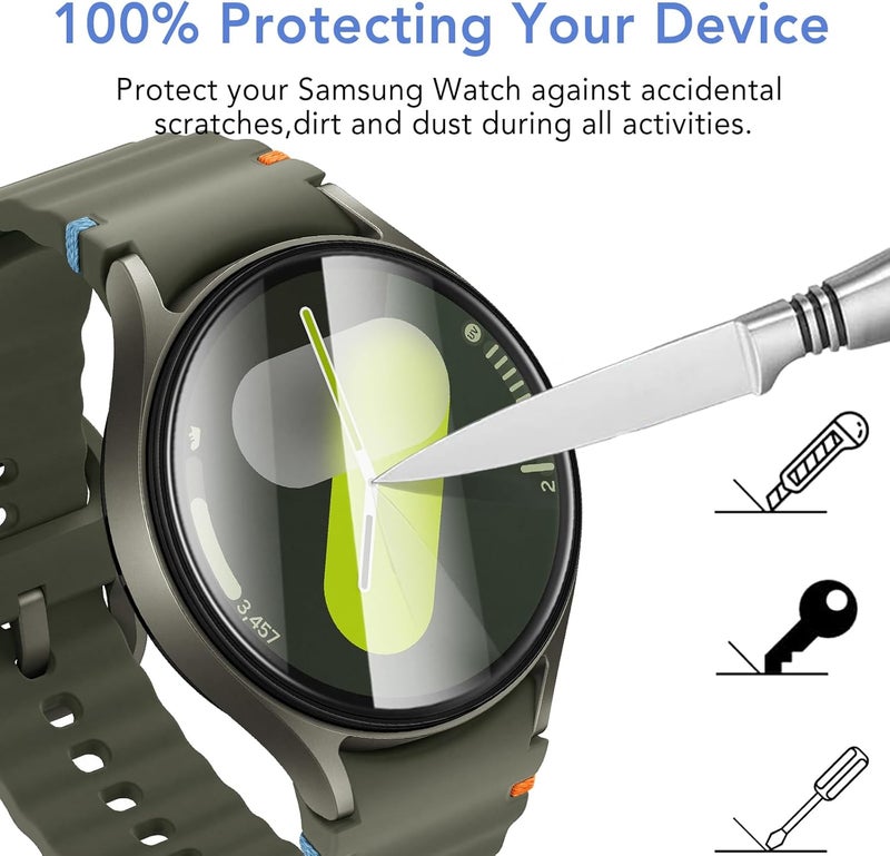 SPGUARD 2 Pack Galaxy Watch 7 44mm Screen Protector,Auto-alignment Installation Kit Accessories Tempered Glass Screen Protector for ONLY Samsung Watch 7 44mm - Image 5